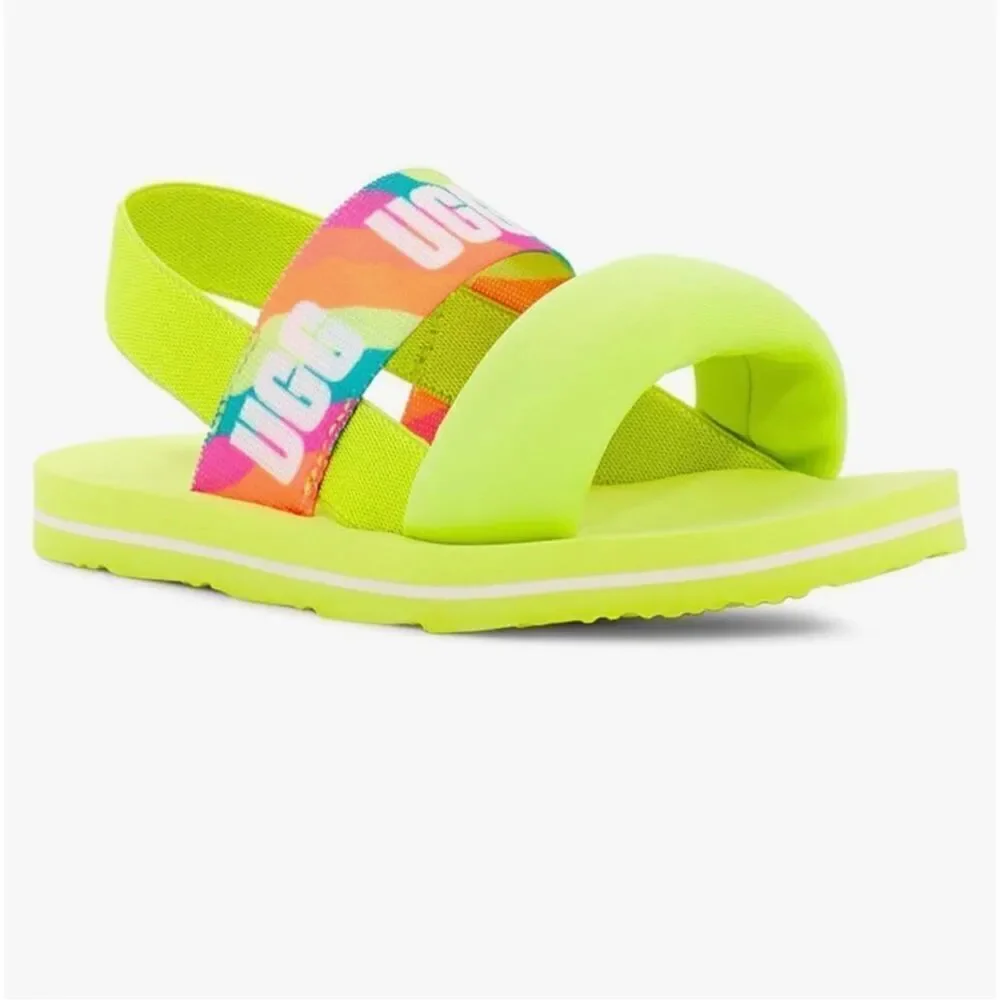 UGG Unisex-Child Zuma Sling Sandal size 4 bight green